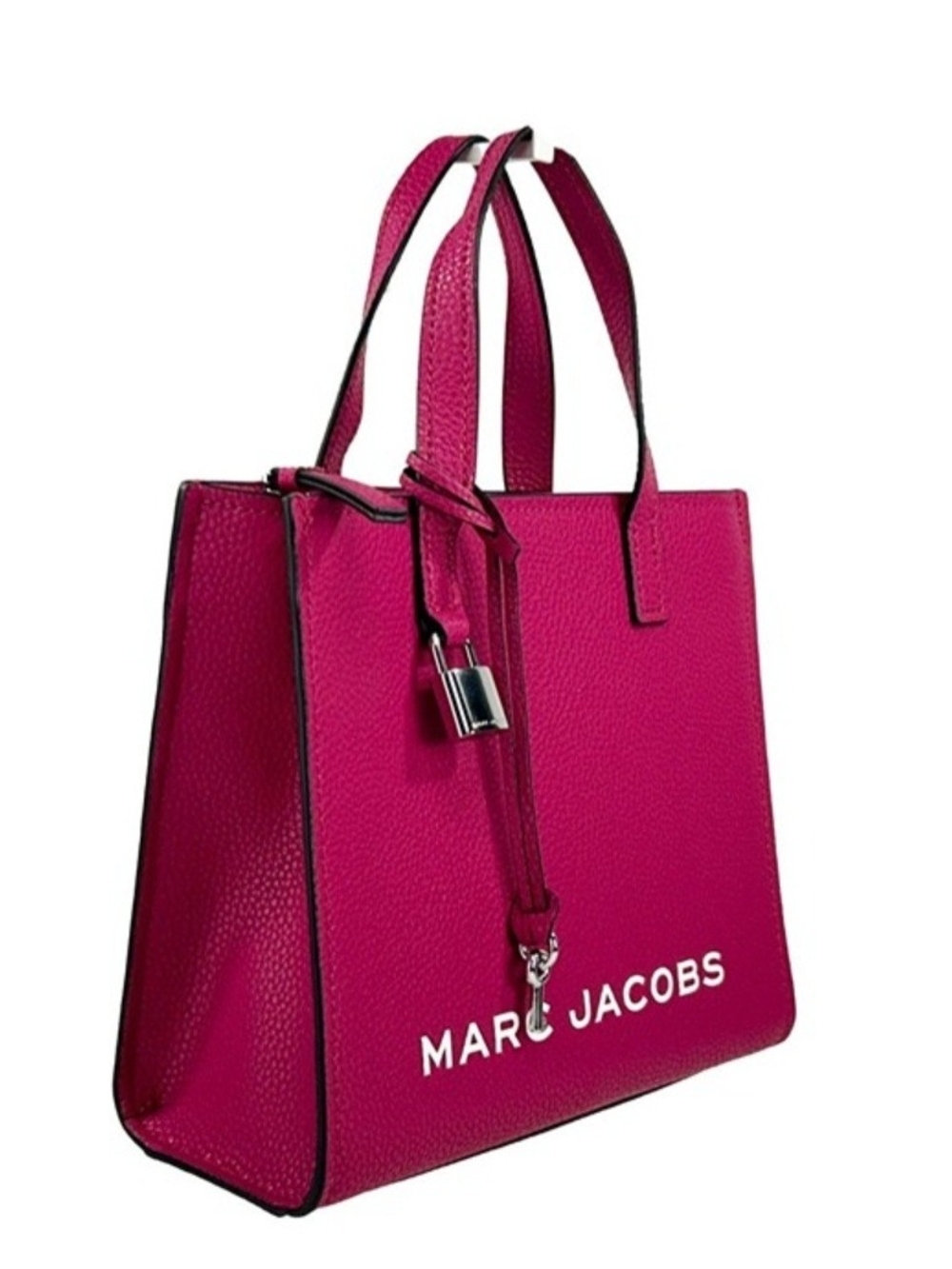 Marc Jacobs Pebbled Leather Tote in Bright Fuchsia/lipstick Pink - Picture 4 of 5